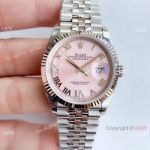 EWF Replica Rolex Oyster Perpetual Datejust Watch Pink Dial with VI IX Diamond